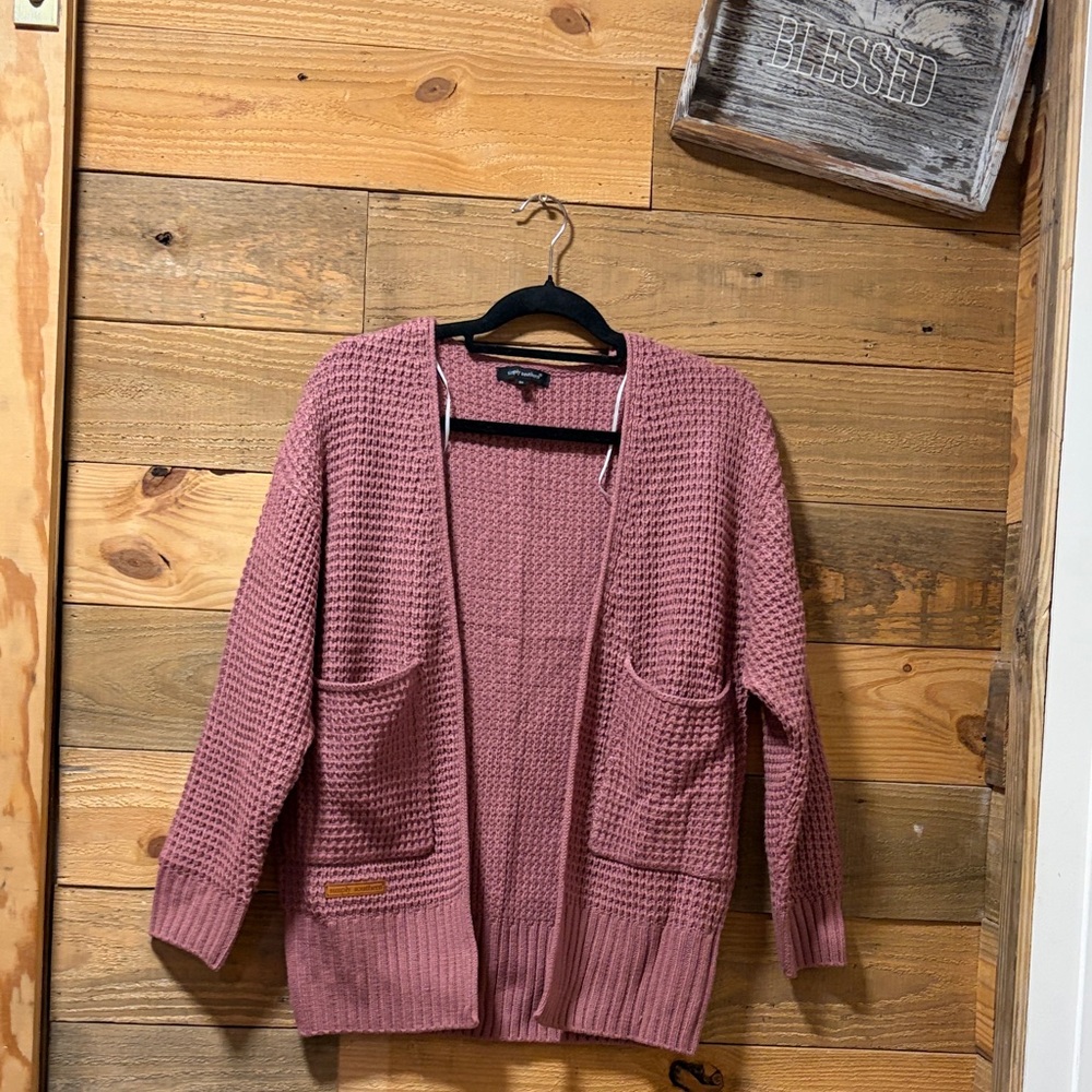 Simply Southern Dusty Rose Knit Cardigan